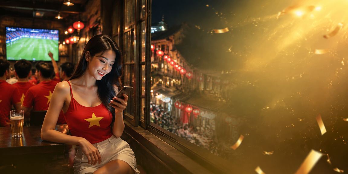 Ứng dụng casino keos trên điện thoại tại Hà Nội với đèn lồng đỏ trang trí xung quanh