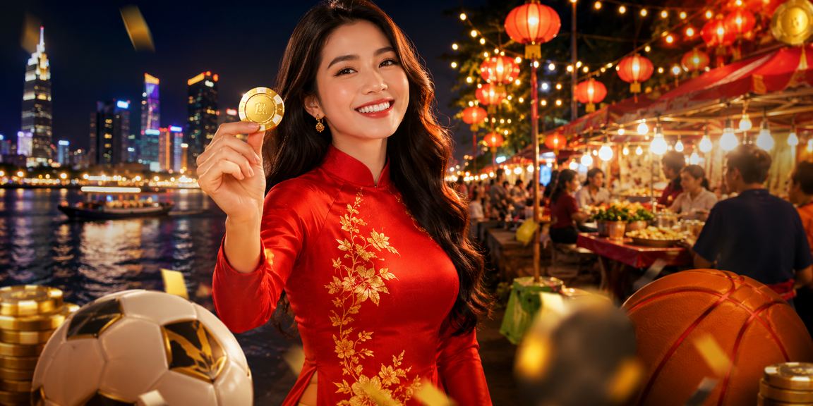 Người dùng tại Thành phố Hồ Chí Minh xem kèo thể thao trên điện thoại với trang phục áo dài truyền thống
