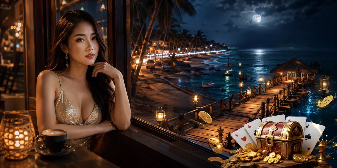 Cảnh chơi bài tại Mũi Né với ly cà phê Việt Nam — không gian giải trí thư giãn